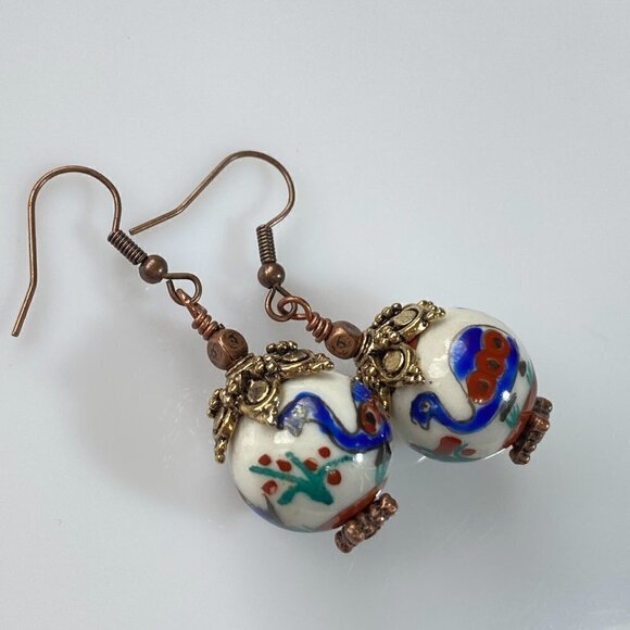 ❤️ Handpainted Ceramic Turtles Earrings - Picture 12 of 15
